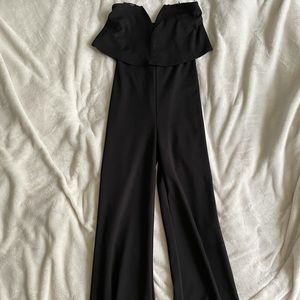 Lulu strapless black jumpsuit, sz small
